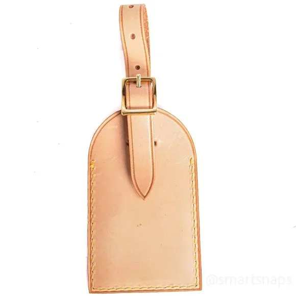 Authentic LOUIS VUITTON Vachetta leather Luggage Name Tag - SI - Picture 2 of 14